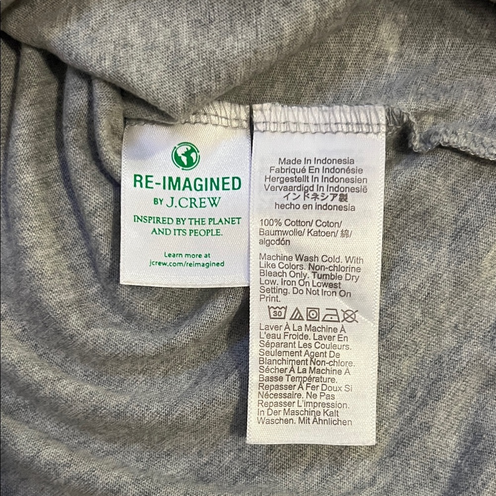 J. Crew Light Gray Men's Short Sleeve Tee - Picture 2 of 4